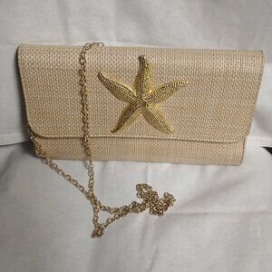❤️Lisi Lerch Starfish Straw Chain Shoulder Crossbody to Clutch Purse